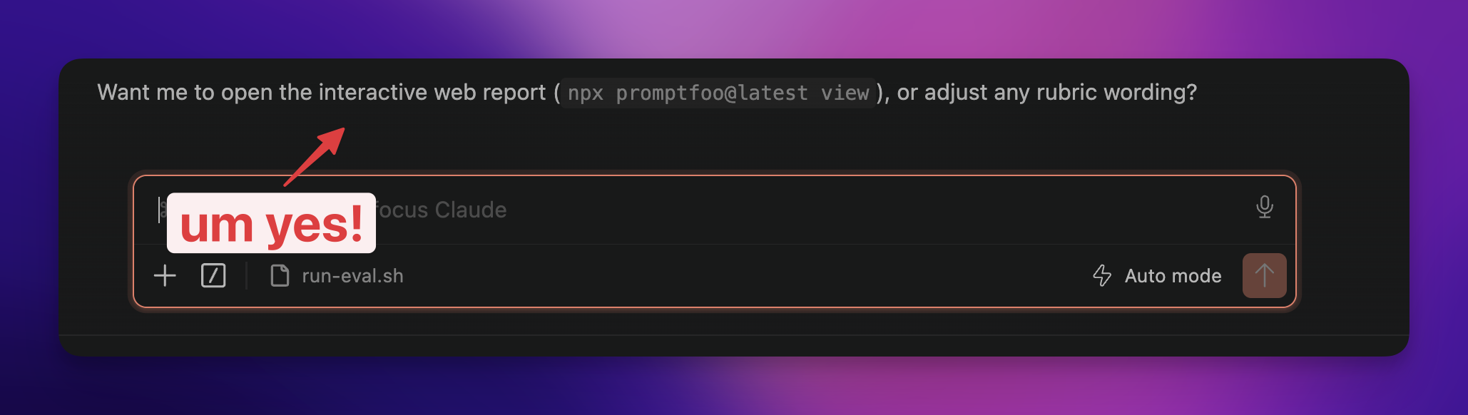"Want me to open the interactive web report?" — um, yes