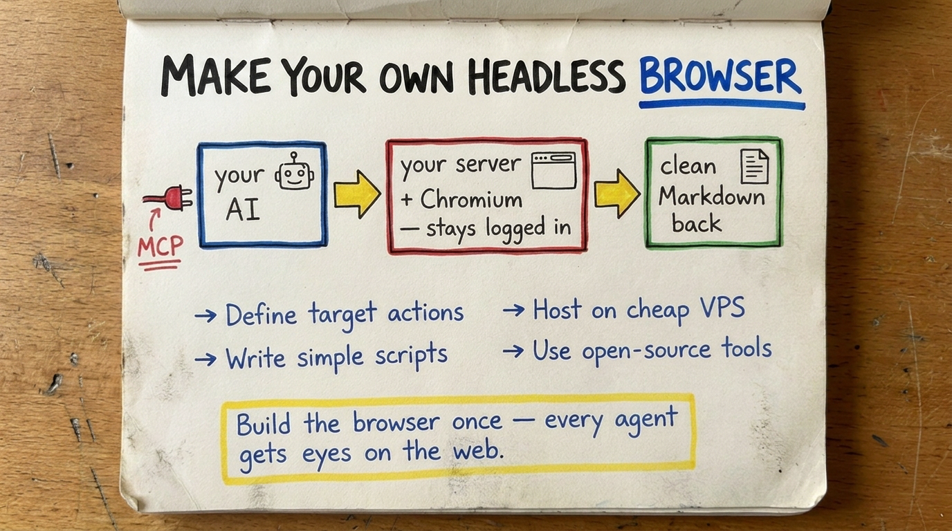 Featured image for "Make Your Own Headless Browser (And Let Any AI Use It)"